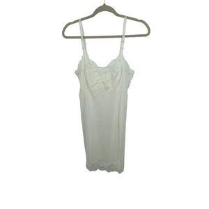 Mistee Womens Slip White Lace Size 36 Vintage